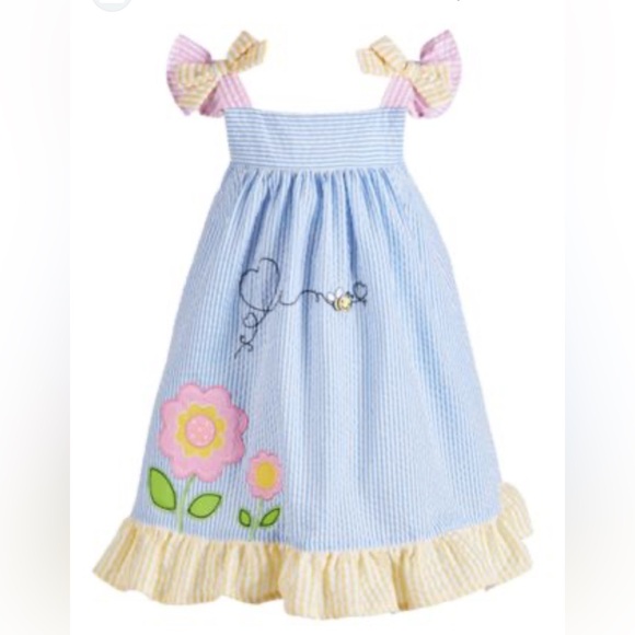 Blueberi Boulevard Gingham Bumblebee Sundress - Picture 1 of 8